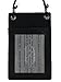 AG Wallets Leather String Neck ID/Badge Holder Pouch Wallet (Black)