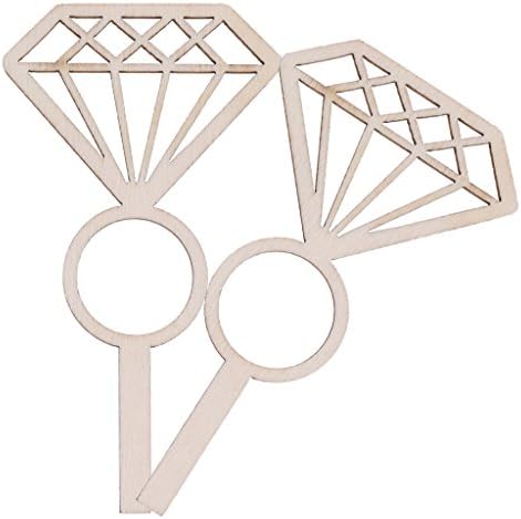 Generic 12ダイヤモンド 婚約指輪 ケーキカップ ケーキピックトッパー 装飾 Diy デコレーション Teamdriven Us