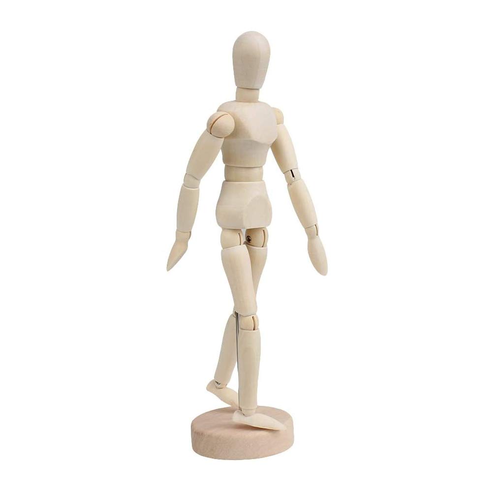 VOANZO 8" Artists Wooden Manikin Jointed Mannequin Perfect for Home Decoration/Drawing The Human Figure