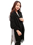 Anboor Super Soft Cashmere Blanket Scarf with Tassel Solid Color Warm Shawl for Women