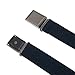 CTM Kids' Adjustable Elastic Belt with Magnetic Buckle (Pack of 3 Colors), Black/Navy/Khaki