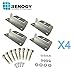 Renogy 4 Sets of Solar Panel Mounting Z Brackets Lightweight Aluminum Corrosion-Free Construction for RVs, Trailers, Boats, Yachts, Wall and Other Off Gird Roof Installation, 4 Count