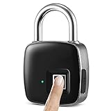Win-digital Fingerprint Padlock,Waterproof Keyless Padlock, Suitable for Gym,House Door, Suitcase, Backpack,Office, Support USB Charging