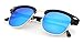 Flowertree Rs5141 Browline 47mm Sunglasses (M-black+blue)