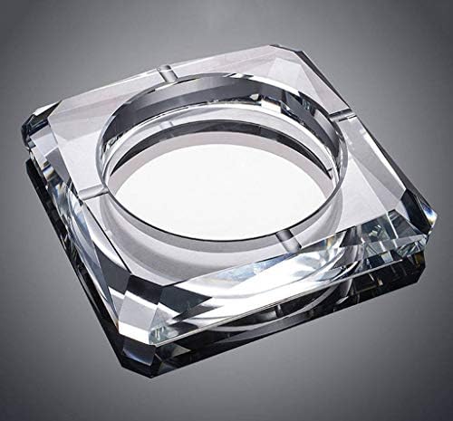 ガラス 灰皿 クリスタル 葉巻 防風灰皿 ポータブル のために お手入れ簡単 家族 喫煙者