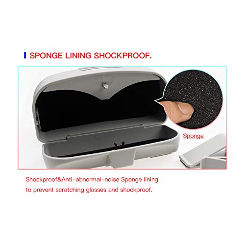 LFOTPP Universal Car Sunglasses Sun Glass Holder Case Eyeglasses Storage Box, Interior Accessories Autos Parts (Gray B Style) - Thumbnail 4