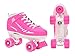Epic Skates Galaxy Elite Kids Quad Speed Skates, Pink, Juvenile 12
