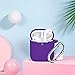 R-fun Compatible with AirPods Case Cover, Soft Silicone Protective Cover with Keychain for Women Men Compatible with Apple AirPods 2nd 1st Generation Charging Case, Front LED Visible,Purple