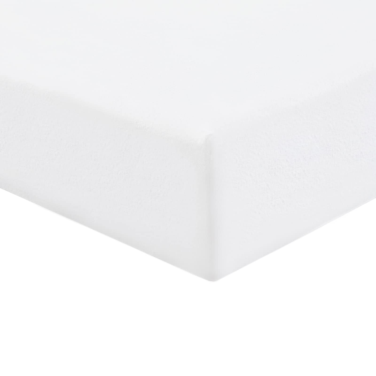 Brentfords Plain Dye Fitted Bed Sheet Non Iron Super Soft Easy Care Microfibre, White - Single Size — image 1