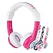 ONANOFF BuddyPhones Explore Foldable, Volume-Limiting Kids Headphones with Travel Bag, Built-In Audio Sharing Cable with Mic, Compatible with Fire, iPad, iPhone, and Android Devices, Pink primary