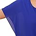 VIISHOW Women's Loose Casual Short Sleeve Chiffon Top T-Shirt Blouse Blue L
