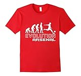 Men's Gooner Arsenal FC Fan -  Evolution Arsenal T shirt Medium Red