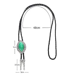 Vintage Stone Bolo Tie for Men Handmade Cowboy