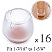 LimBridge Chair Leg Wood Floor Protectors, Chair Feet Glides Furniture Carpet Saver, Silicone Caps with Felt Pads #2, Round Diameter 1-7/16