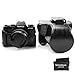 kinokoo PU Leather Cover Bag for fuji X-T100 Camera and 15-45mm Lens, Prective Case with Shoulder Strap-black