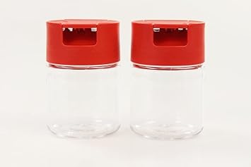 TUPPERWARE Mini Manhattan Außgieser Öl Zucker Streuer Gewürze 130 ml (2) rot 30442