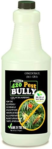420 PEST BULLY (8 oz Concentrate) All Natural Bug Insect Killer for Plants, Hydroponics 25(b) Spray