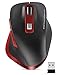 Wireless Mouse, RATEL 2.4G USB Wireless Ergonomic Mouse Computer Mouse 6 Buttons Laptop Mouse USB Mouse with Nano Receiver 2400 DPI 5 Adjustment Levels Cordless Wireless Mice for Windows-Red