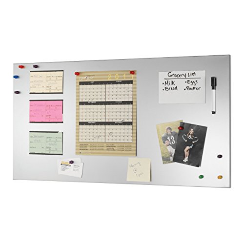STEELMASTER Magnetic Board with Dry-Erase Pad, Pen and Magnets, 14 x 30 x 0.7 Inches, Silver (270163050) (Certified Refurbished)