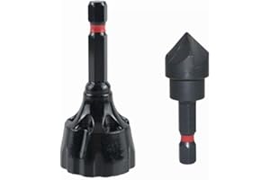 2Pcs Premium Metal Steel Deburring & Chamfer Tool Set – External Burr Removal for 1/8"-1-3/8" Bolts & Fasteners, Quick Repair