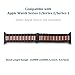 Aottom For Apple Watch Band 42mm, 42mm iWatch Band Stainless Steel Replacement Band Wrist Bands with Durable Folding Metal Buckle Clasp for 42mm Apple Watch Band Series 3/2/1 - Black/Rose Gold