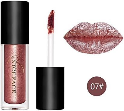 #7 Metallic Glitter Long Lasting Lipquid Lipstick Waterproof Lip Gloss