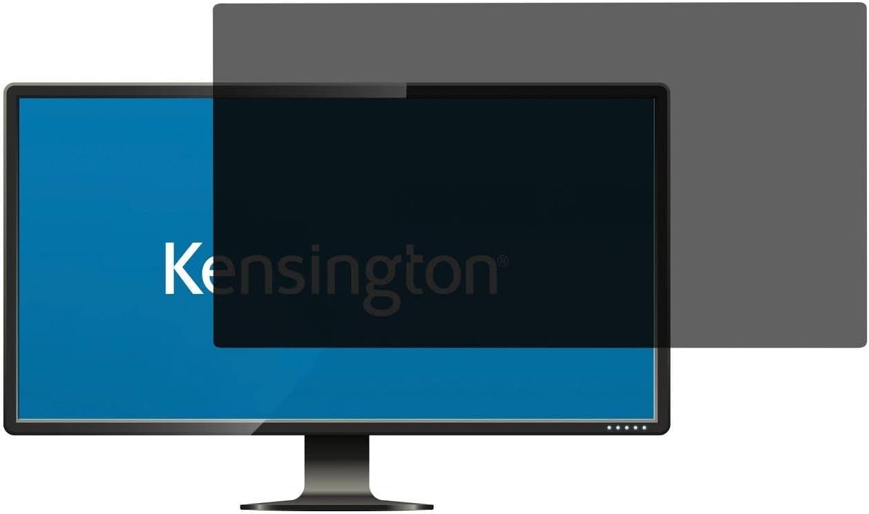 Kensington Monitor Screen Privacy Filter 21.5 Inch, 16: 9, LG, ViewSonic, Samsung - limits viewing angle supporting GDPR compliance, reduced blue light via anti-glare coating