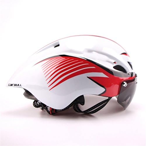 helmett Triathlon Mtb Road Bike Helmet Bicycle Integrally-Molded Aerodynamic Sport Cycling With Goggles Casco Ciclismo white red