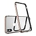 Humixx Aluminum TPU Hybrid Shockproof Bumper Case for iPhone Xs/iPhone X [Extre Series]-Gold