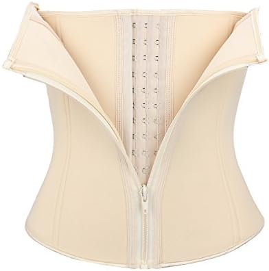 TRAINER SECRET Waist Trainer Corset for Women Zipper & Buckle Underbust Cincher Plus Size Nude