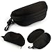 Kingfansion Portable Carabiner Eye Glasses Sunglasses Hard Case Protector Box Holder (Black)