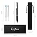 Kyinflose Gel Ink Pens, Metal Business Gel Ink 0.5mm Pens with 2 Extra Refills（0.7mm Black & Blue）, Stainless Steel Twist Roller Ball Gift Pens with Black Ink Medium Point, Black