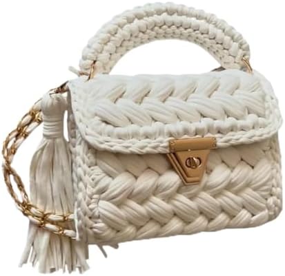 OXYPLAY Thick Bulky Giant Wool Handwoven Handbag,Chunky Yarn Knit