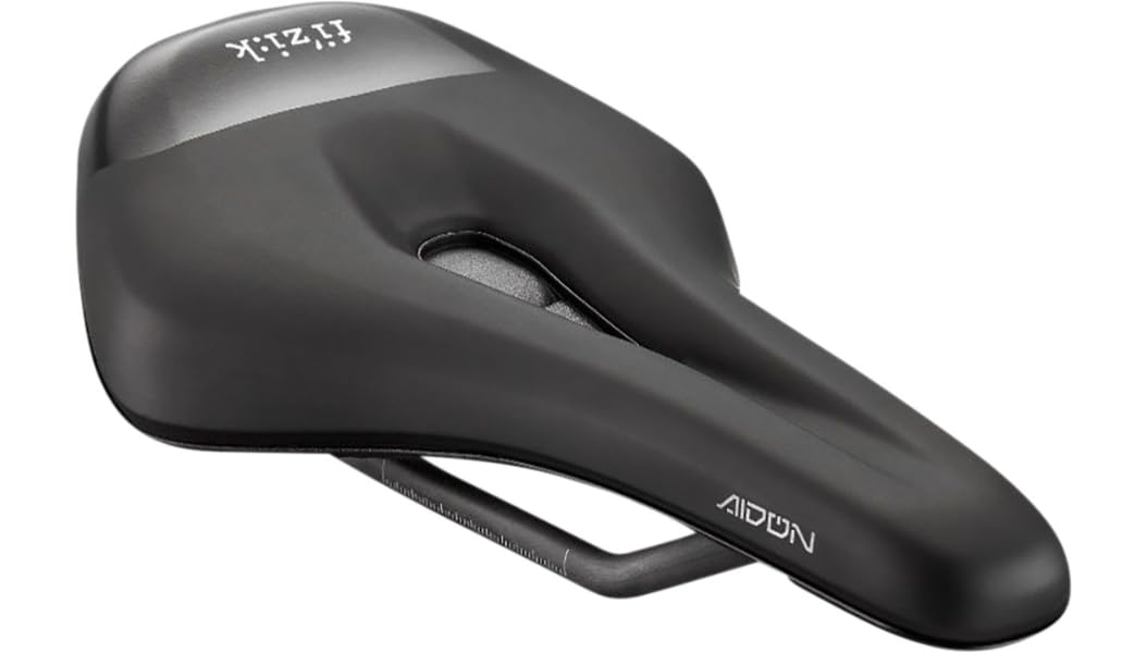 Fizik Terra Aidon X1 E-MTB Bike Saddle, Reinforced Shell and Carbon Rails, 145mm Width, Black