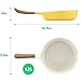 Vremi 1.7 Quart Ceramic Nonstick Ovensafe Angled Frying Pan with Bakelite Wood Tone Handle, Yellow