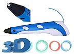 3D Arts /Crafts Drawing 3D Printing,Yuanj® 3D Stereoscopic Printing Drawing Pen + 3 rolls colourful filament BLUE
