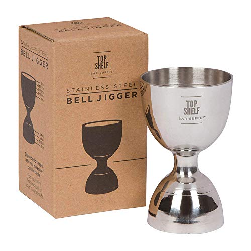 Bell Jigger - Premium Vintage Double Cocktail Jigger, 1oz/2oz made from Stainless Steel 304