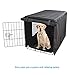 HONEST OUTFITTERS Dog Crate Cover 42 Inch Dog Kennel Cover for Large Dog, Heavy Duty Oxford Fabric,with Double Door, Pockets and Mesh Window (43L x 29W x 30H,Black)