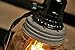 Half Gallon Open Bottom Mason Jar Pendant Lamp-Rustic Brown (Black)