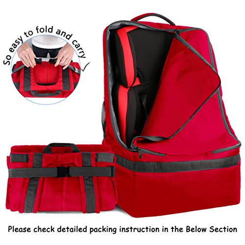 YOREPEK Car Seat Travel Bag, Padded Car Seats Backpack for Air Travel