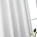 Deconovo Thermal Insulated Curtains Rod Pocket Blackout Curtain Panel 38 Inch by 84 Inch Greyish White White Set of 2