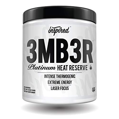 Inspired Nutraceuticals 3MB3R | Platinum Heat Reserve Intense Thermogenic, Carnitine, Ashwagandha, Dynamine, Cocobuterol, Dandelion Extract, Choline | Strawberry Haze | 40 Servings