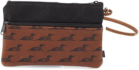 Perfect Wallet in Deer Skin and Leather (Loon Black Canvas)