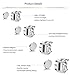JOERICA 4 Pairs Stainless Steel Mens Womens Magnetic Stud Earrings Non Piercing Clip on CZ Earrings,4-7MM Silver-tone