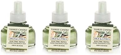 Yankee CandleScentplug Air Freshener Refill (3 Pack) Fresh Scent (Sage & Citrus)