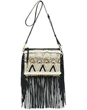 Taj with Fringe Cross-Body Bag