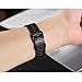 bayite Leather Bands with Frame for Fitbit Blaze Genuine Leather Straps Replacement for Fitbit Blaze Smart Fitness Watch Women Men Black