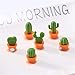 Fine 6Pcs Fridge Stickers,Cactus Refrigerator Stickers Green Plant Magnetic Buckle Magnetic Stickers Home Decoration Children Education Toys (Orange)