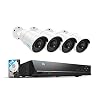REOLINK 4MP 8CH PoE Security Camera System, 4pcs Wired 1440P Security IP Camera for Indoor and Outdoor, 4K 8CH NVR with…