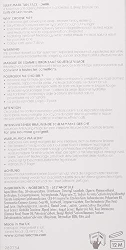 James Read Sleep Mask Tan Face Dark, Overnight Tan, Medium/Dark, 1.6fl. oz.